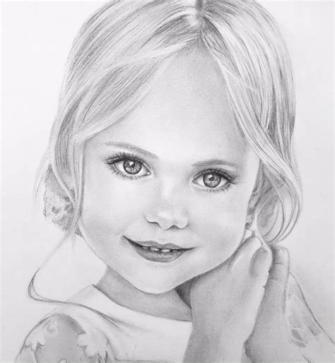 Pencil Portrait From Photo Realistic Commission Drawing