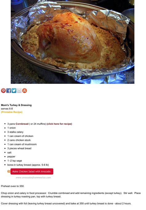 Mom S Turkey And Dressing See Southern Cornbread Recipe For