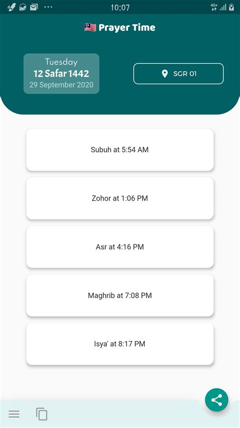 Waktu sholat adalah sebuah aplikasi dengan fitur keren: Waktu solat app for Android Made with Flutter