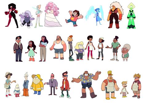 Full Cast1png 1208×854 Steven Universe Characters Steven Universe