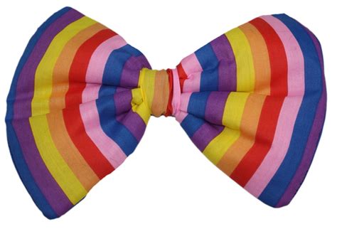 Adults Multicoloured Stripe Giant Bow Tie Funny Clown And Circus Fancy