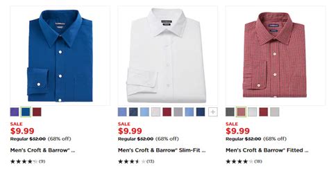 kohl s cardholders men s croft and barrow dress shirts as low as 5 83 each shipped