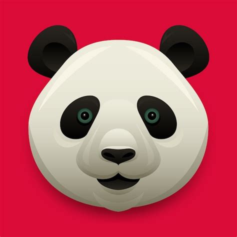Premium Vector Cute Panda Head Vector Illustration