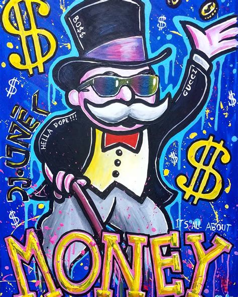 Custom Rich Uncle Pennybags Artwork Monopoly Man Rich Art Artwork