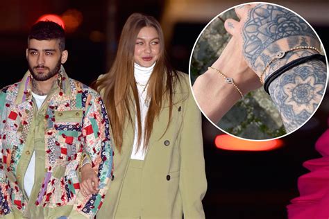 Pregnant Gigi Hadid And Zayn Malik Debut Matching Evil Eye Bracelets