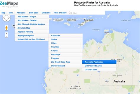 postcode finder for australia interactive zeemaps blog