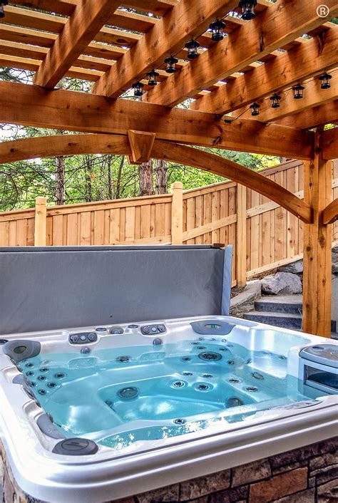 Can't you just feel the relaxation flowing? Cedar Easy DIY Pergola Hot Tub Cover | Western Timber Frame
