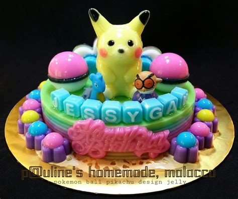 Pokemon Design Jelly Pokemon Ball Puddings Jelly Birthday Cake