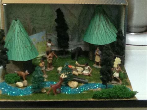 Cherokee Indian Village Diorama Thanksgiving Art Projects Native