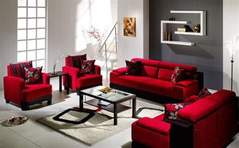 Finding the appropriate blah is absolutely like affairs a red lipstick: Grey N Red Living Room | Oh Style!