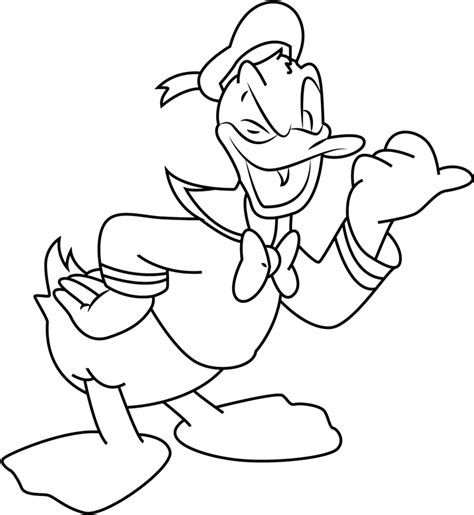Happy Donald Duck Coloring Page Free Printable Coloring Pages For Kids