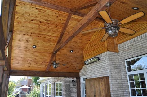 Stained Tongue And Groove Porch Ceiling Shelly Lighting