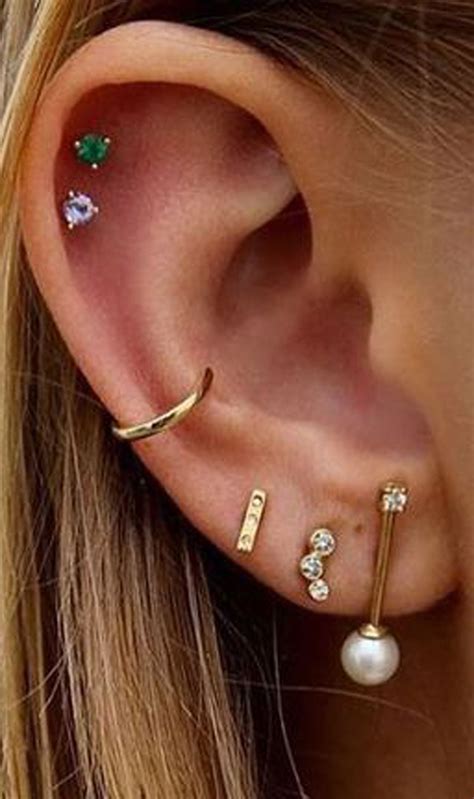 Unique Multiple Ear Piercing Ideas Classy Cartilage Earrings Conch Ring