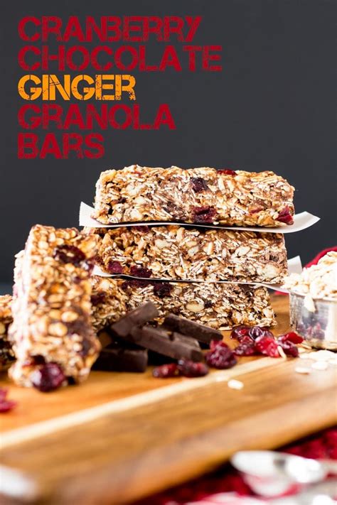 Let's talk homemade granola bar recipes, and how you can make them. Cranberry Chocolate Ginger Granola Bars - Vegan + Gluten ...