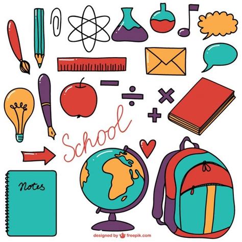 Download School Supplies Colourful Collection For Free Diy School
