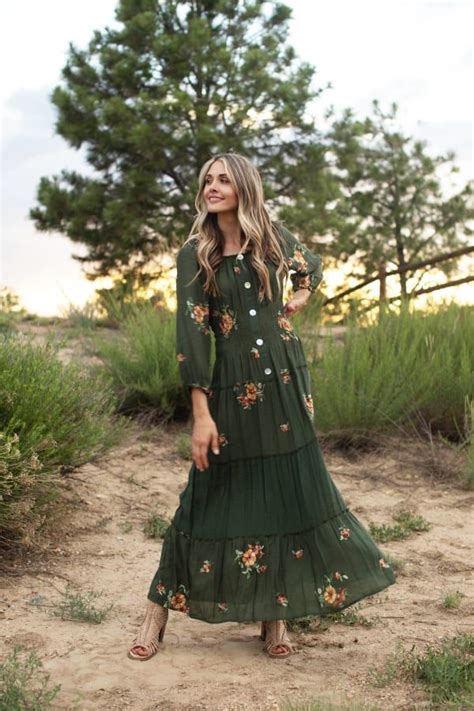 Womens Olive Embroidered Texture Peasant Dress In 2021 Maxi Dresses
