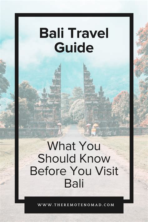 Bali Travel Guide What You Should Know Before You Visit Bali — The