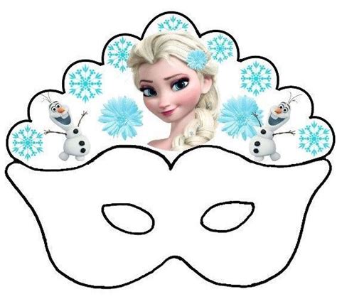 Antifaz De Olaf Y Elsa De Frozen Para Colorear Frozen Para Colorear