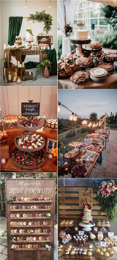 20 Rustic Wedding Dessert Table Display Ideas For 2020 In 2020