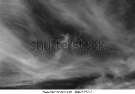 Sky Black White Cloud Textured Background Stock Photo 1080869735