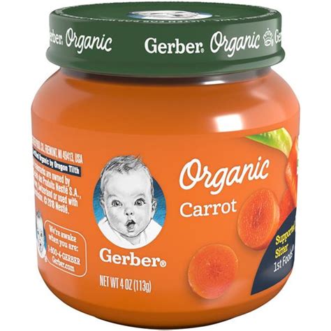 Gerber Organic 1st Baby Foods Carrot Hy Vee Aisles Online Grocery