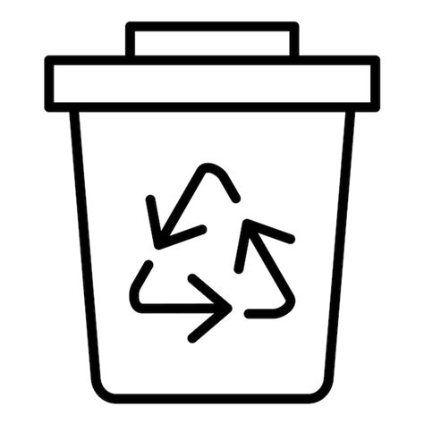 Premium Vector Recycling Bin Vector Illustration Style