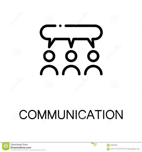 Communication Flat Icon Stock Vector Illustration Of Illustrated