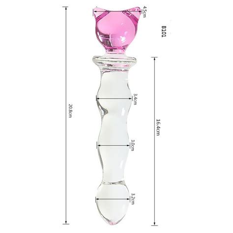 Auexy Sex Products Butt Plug Vaginal Anal Stimulation Vibrator Beads Crystal Glass Dildo Penis