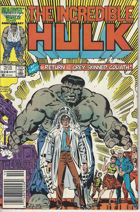 Vintage Marvel The Incredible Hulk Oct 1986 Comic Book 324 Etsy