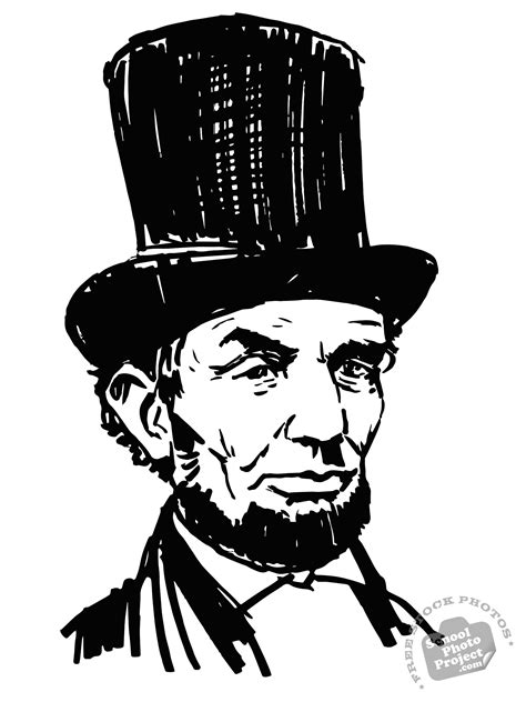 Abraham Lincoln Free Stock Illustration Us President Portrait