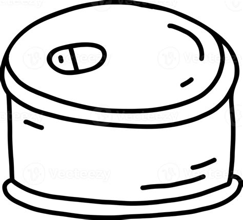 Canned Food Linear Doodle 12301305 Png