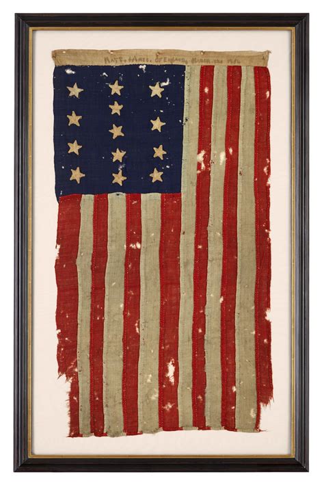 Lot 1 Rare Thirteen Star American Revolutionary Flag