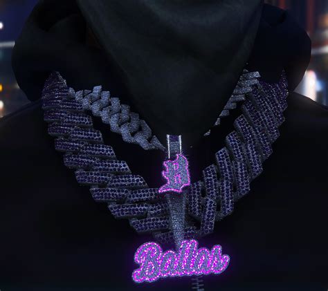Ballas Gang Chain For MP Male GTA5 Mods Com