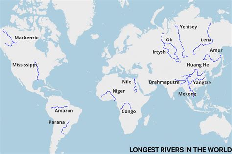 15 Longest Rivers In The World Mappr
