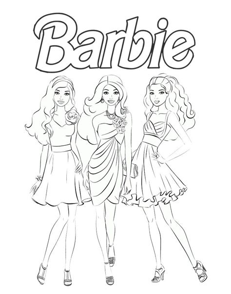 Barbie Lalki Kolorowanka Dziewczynki Kolorowanki Dzieci Rodzina
