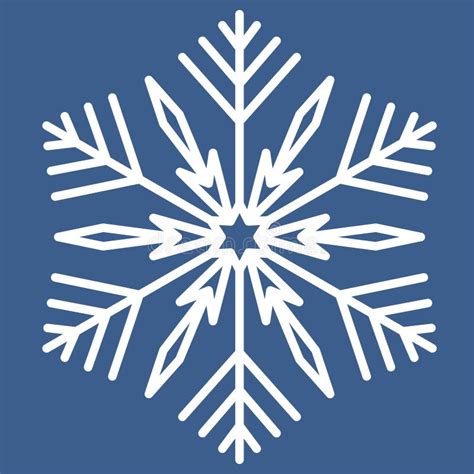 Winter Symbol Snowflake With 6 Rays Vector Illustration Icon Symbol