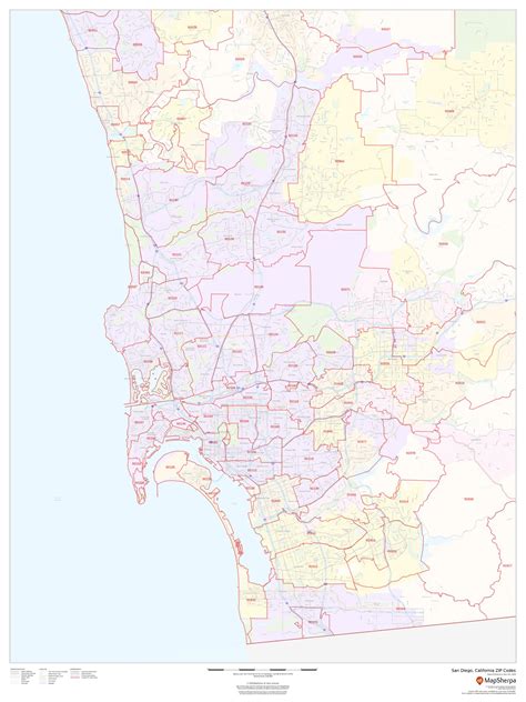 San Diego Zip Code Map California