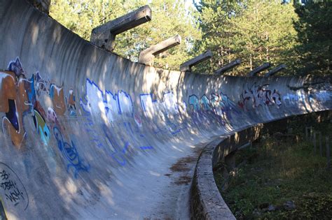 Sarajevos Abandoned Winter Olympics Bobsleigh Track Travel Tramp