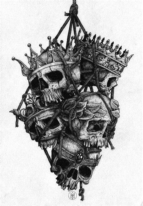 Skull Of Kings Calaveras Tatuajes Diseños De Calaveras Media Manga