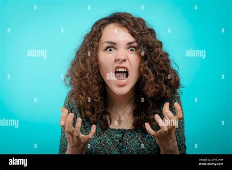 Angry Screaming Woman Stock Photo Alamy
