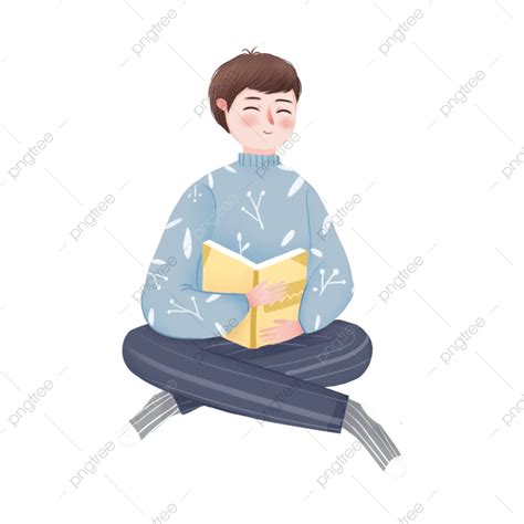 Boy Sitting Hd Transparent Boy Sitting And Holding Book Boy Child