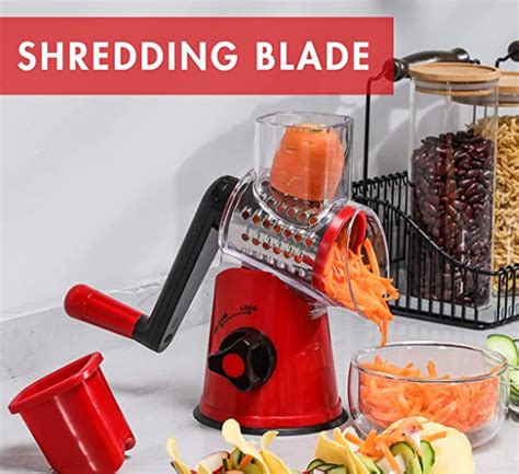 Rotary Cheese Grater Round Mandolin Slicer Ourokhome Handheld