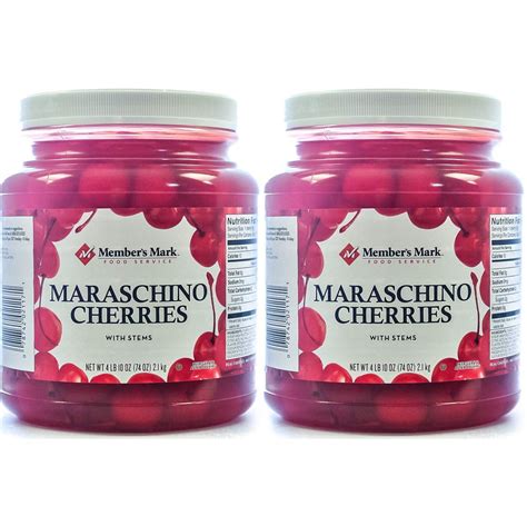 Product Of Maraschino Cherries With Stems 74 Oz Jar 2 Pack Walmart