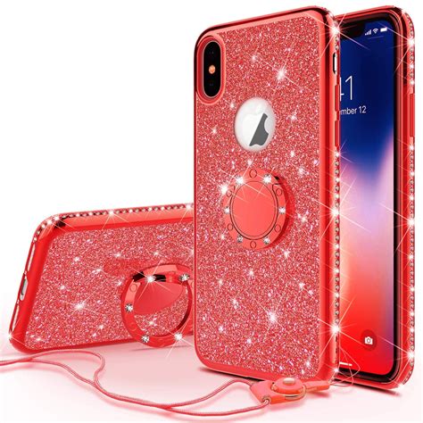 SOGA Diamond Bling Glitter Cute Phone Case With Kickstand Compatible