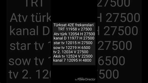 Türksat 42E frekanslari elavesi 2018 YouTube