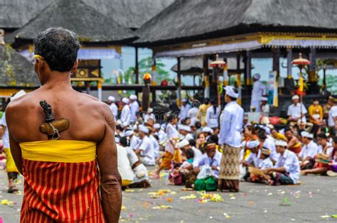 Traditional Ritual In Pura Besakih Temple Bali Indonesia Editorial