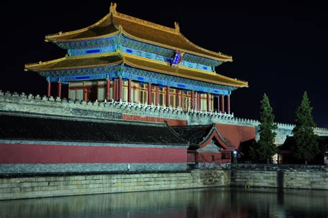 Beijing Forbidden City Night Scenes Stock Image Image Of Beijing