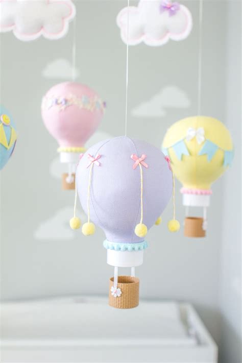 Hot Air Balloon Nursery Decor Baby Mobile Travel Theme