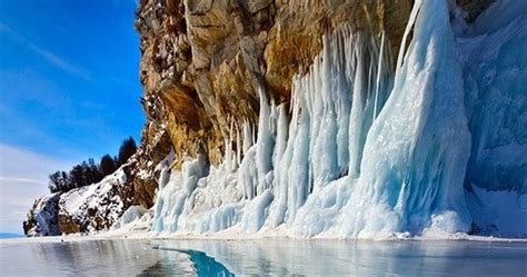 Solid Ice Lake Baikal Russia