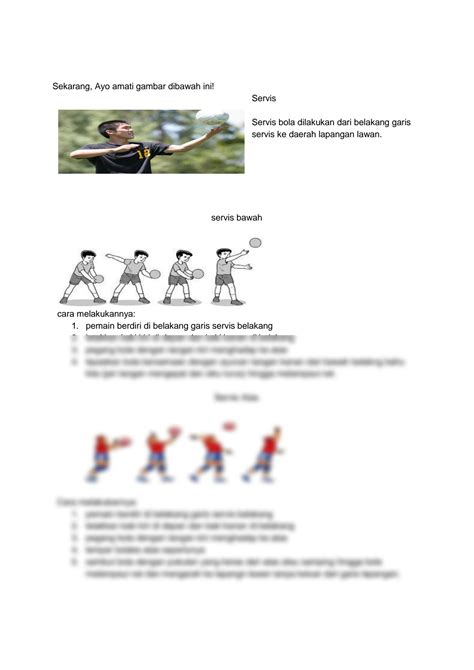 SOLUTION: Permainan bola voli mini servis dan passing - Studypool